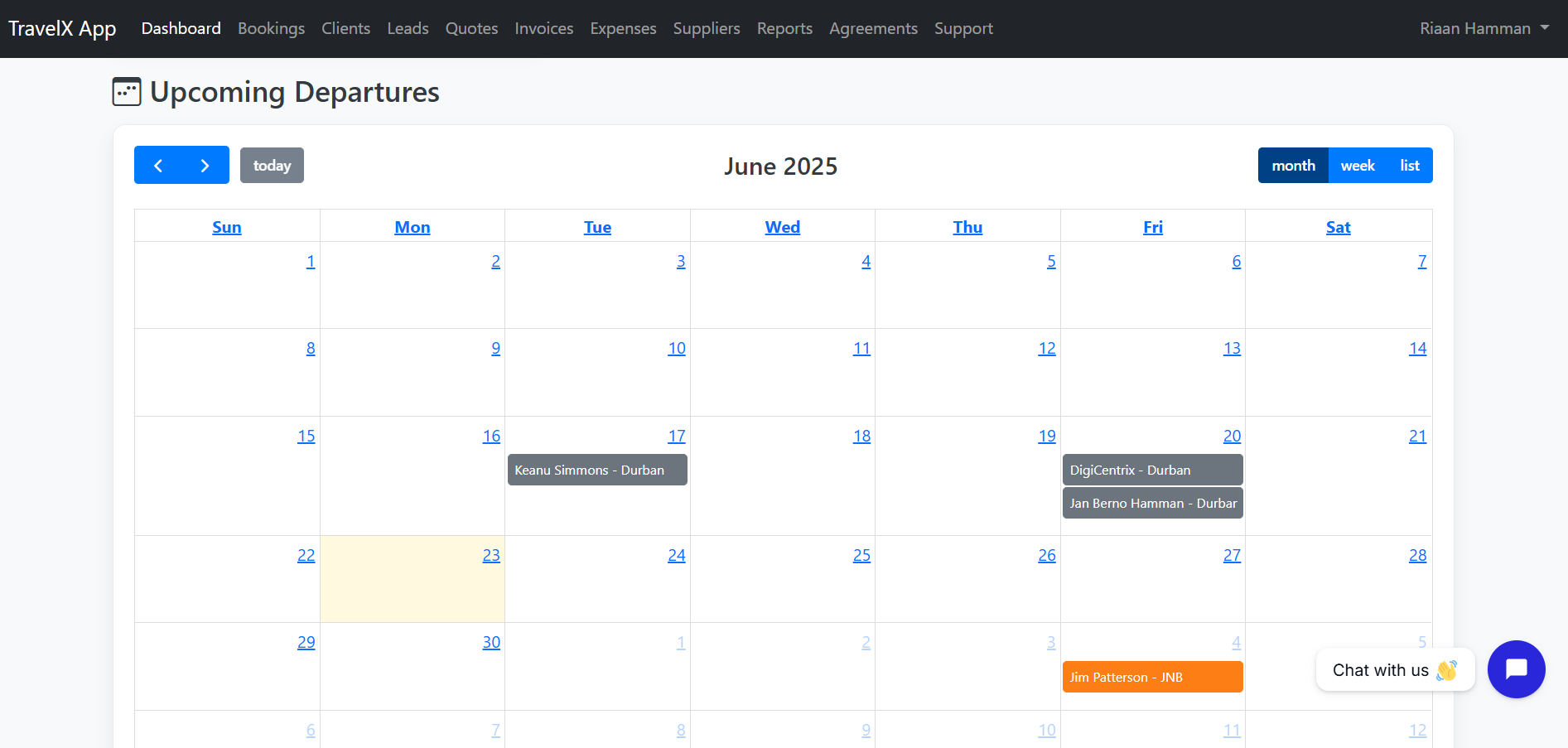 Calendar View